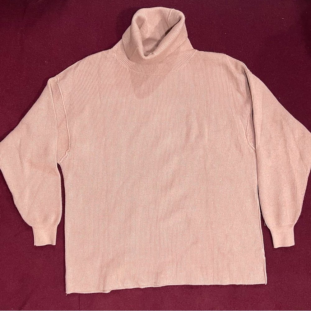 Free People Dusty Rose Turtleneck Sweater